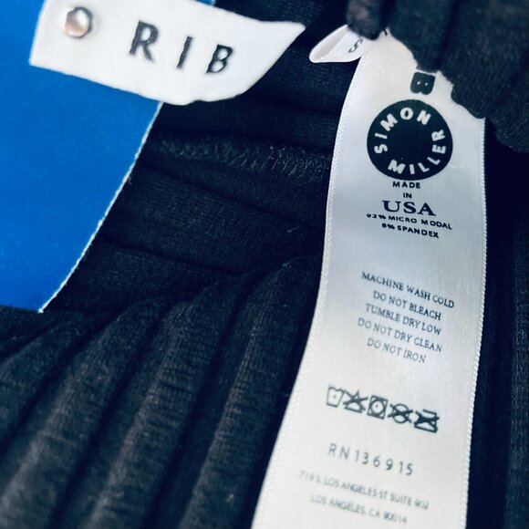 Simon Miller Rib Black Welton Ribbed Flare Pull on Pant Size S - Picture 11 of 12